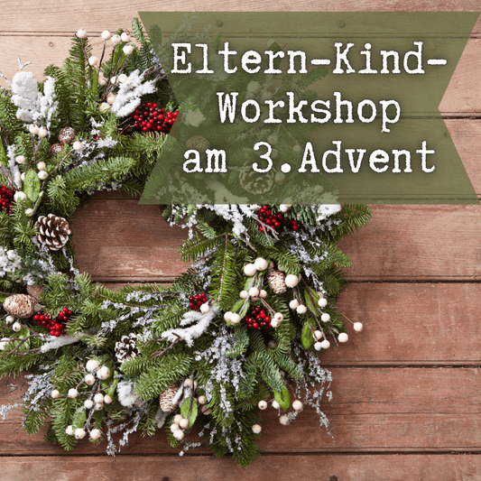 Eltern-Kind-Workshop: Weihnachtskranz auf Leinwand malen zum 3. Advent I Art Space Berlin