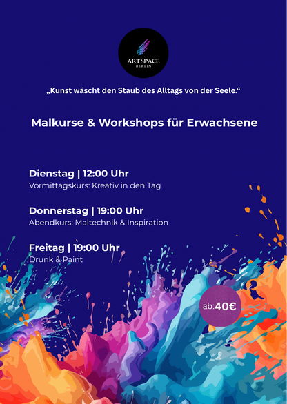 Open Atelier Malkurs für Erwachsene in Berlin – Individuelles Malen mit persönlicher Betreuung