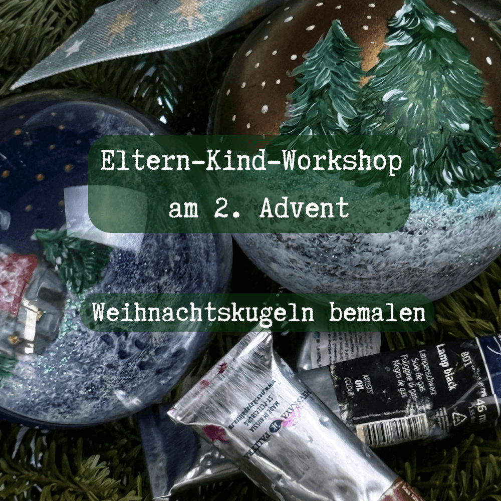 Eltern-Kind Workshop: Weihnachtskugeln-Bemalen am 2. Advent I Art Space Berlin