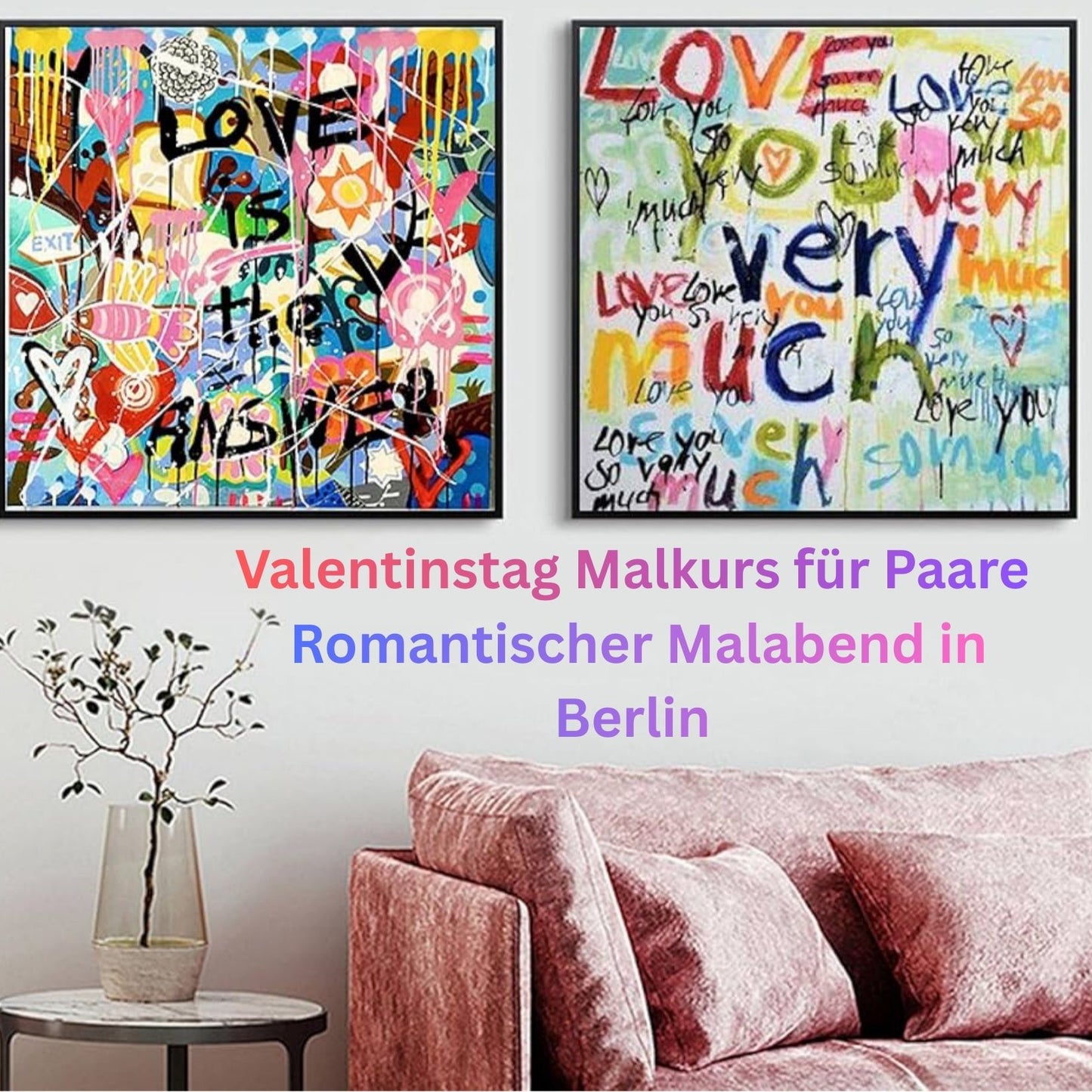 Valentinstag Malkurs für Paare – Romantischer Malabend in Berlin