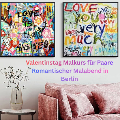 Valentinstag Malkurs für Paare – Romantischer Malabend in Berlin